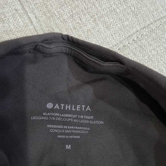 Athleta Charcoal Gray High-Waisted  Capri Leggings Women's  Sz.M - Picture 4 of 8